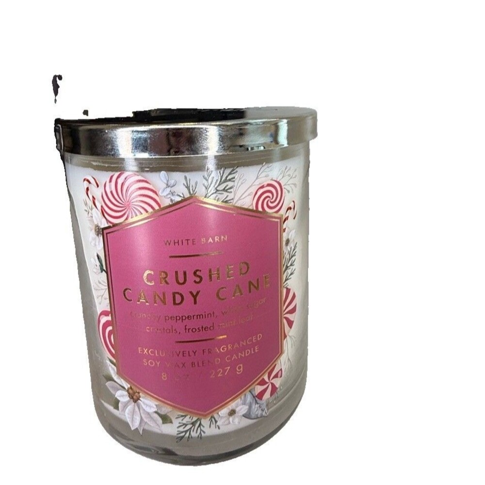 White Barn Bath and Body Works, 1-Wick Candle 7 oz (Crushed Candy Cane)